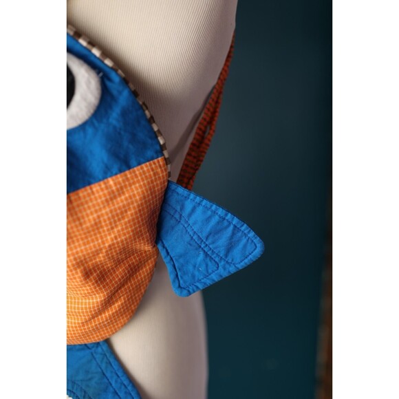 Hand Made Quilt Style Fish Purse Bag Drawstring Backpack Hippy Eclectic Quirky - Picture 6 of 11